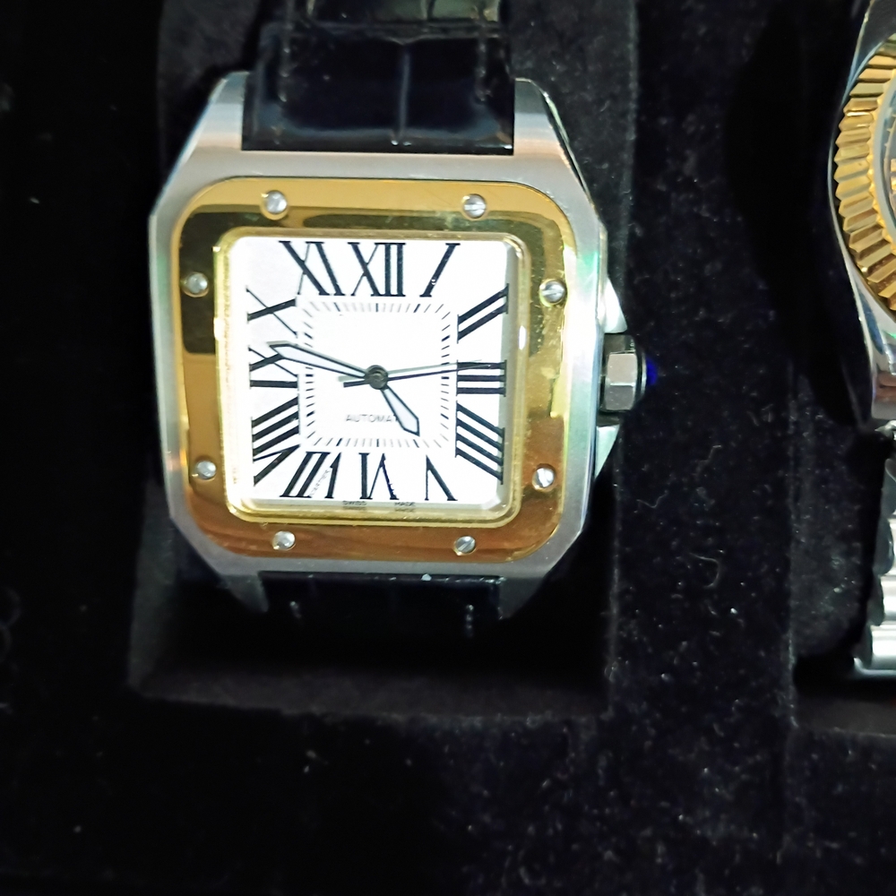 Luxury Gold and Black Men's Watch